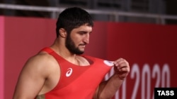 Hrvač Abdulrašid Sadulajev na Ljetnim olimpijskim igrama u Tokiju 2020.