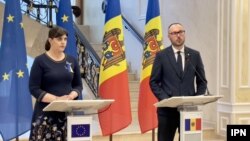 Laura Codruța Kövesi și Sergiu Litvinenco, Chișinău, 12 iulie 2022.