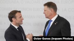 Klaus Iohannis cu Emmanuel Macron