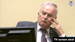 Ratko mladić tokom svedočenja supruge
