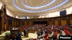 Armenian lawmakers holding a special session of parliament, March 19, 2021
