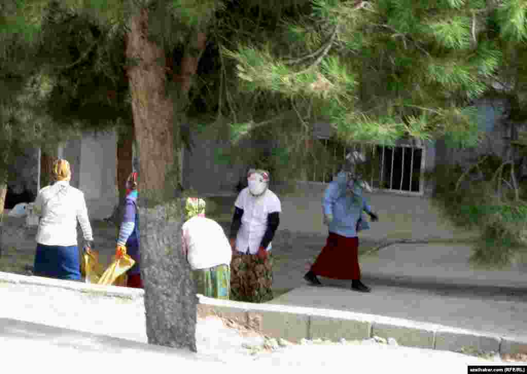 Плановая уборка улицы, Ашхабад. 