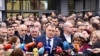 Bosnia and Herzegovina -- President of Bosnian entity Republic of Srpska Milorad Dodik addressing the media before the Court of Bosnia and Herzegovina in Sarajevo, March 6, 2024.