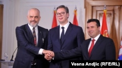 Архивска фотографија- Средба на Зоран Заев, Еди Рама и Александар Вучиќ