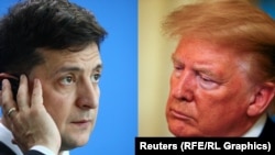 Комбіноване фото: Володимир Зеленський (ліворуч) і Дональд Трамп