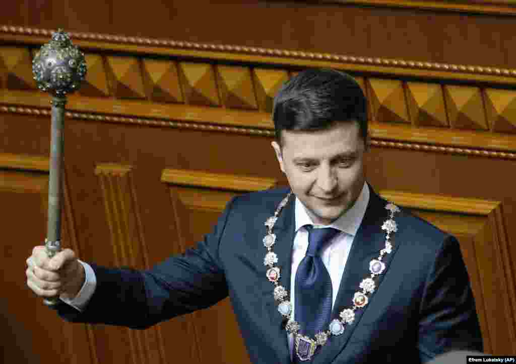 Шостий президент України Володимир Зеленський під час офіційної церемонії інавгурації, Київ, 20 травня 2019 року