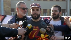 Архива: Организаторите на преотестите за „Заедничка Македонија“ Борис Дамовски, Богдан Илиевски и Игор Дурловски.