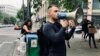 Даниел Янев на протестите в Берлин