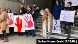Studenti blokiraju Fakultet političkih nauka u Beogradu, 5. decembra 2024.