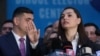 Anamaria Gavrilă, însoțită de George Simion, și-a depus candidatura la BEC alegerile prezidențiale, 15 martie 2025.