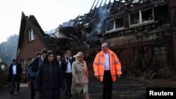 Căminul care servea drept adăpost pentru refugiații ucraineni din Gross Stroemkendorf, Germania, după incendiu
