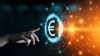 Euro Currency Money Symbol Icon Sign. Business Finance Concept, Euro Currency Money Symbol Icon Sign. Business Finance Concept. Digital Euro