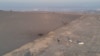 Locul exploziei unei drone rusești, căzută pe un câmp din apropiere de Ceadîr-Lunga, pe 13 februarie. 