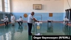 Қызылорда облысындағы сайлау учаскелерінің бірі. 25 шілде 2021 жыл.