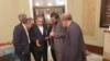 Delegația iraniană pentru negocieri cu Statele Unite la Muscat, Oman, 12 aprilie 2025.