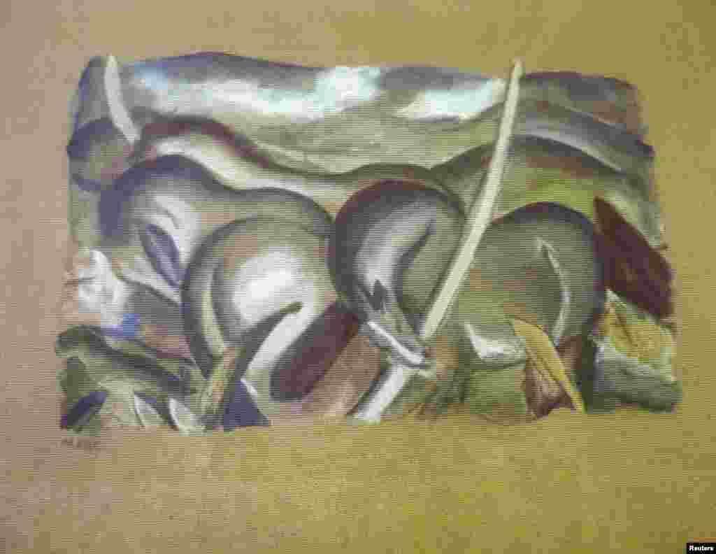 Немецкий художник Франк Марк, "Лошади в пейзаже"