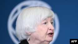 Secretarul Trezoreriei SUA, Janet Yellen, în timpul reuniunilor anuale de toamnă ale Fondului Monetar Internațional și Băncii Mondiale, 22 octombrie 2024.