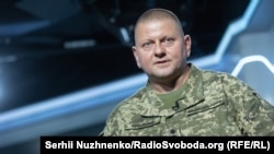 Архівна світлина. Головнокомандувач Збройних сил України Валерій Залужний у студії Радіо Свобода. Київ, 2021 рік