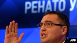 Renato Usatîi, liderul Partidului Nostru, la o conferință din Moscova, 26 octombrie 2016