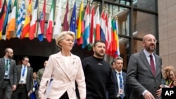 Шефицата на Европската комисија,Урсула фон дер Лајен, пристигна во Киев за да го одбележи Денот на Европа