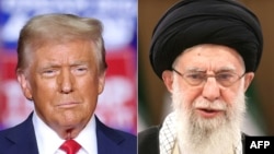 Președintele SUA, Donald Trump, și liderul suprem al Iranului, ayatollahul Ali Khamenei (combo RFE/RL).