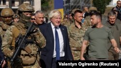 Բրիտանիայի վարչապետ Բորիս Ջոնսոնը և Ուկրաինայի նախագահ Վլադիմիր Զելենսկին, արխիվ