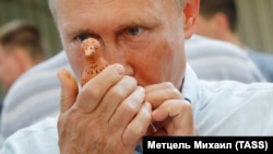 Президент Росії Володимир Путін на форумі «Таврида» 20 серпня 2017 року