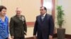 General James Mattis (second from left) meets with Tajik President Emomali Rahmon