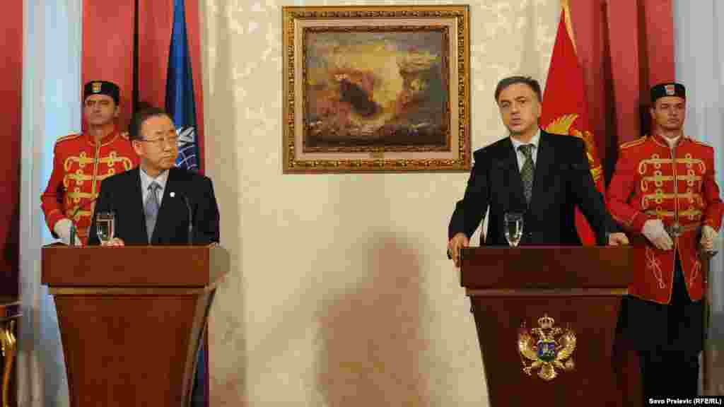 Ban Ki-mun sa predsednikom Crne Gore Filipom Vujanovićem