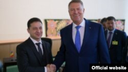 Președinte României, Klaus Iohannis, și președintele ucrainean Volodimir Zelenski