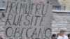Sa jednog od radničkih protesta ispred Parlamenta Federacije BiH, 2010.