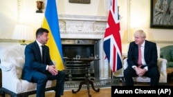 Володимир Зеленський та Боріс Джонсон, 8 жовтня 2020 року