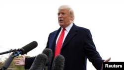 Дональд Трамп кабарчыларга сүйлөп жатат. Вашингтон, 31-октябрь, 2018-жыл. 
