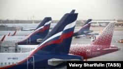 Самолеты в московском аэропорту Шереметьево