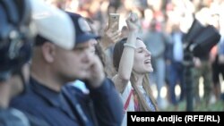 Protest ispred sedišta predsednika Srbije u Beogradu