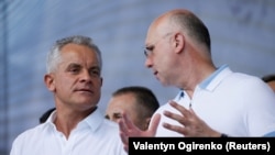 Pavel Filip și Vladimir Plahotniuc, Chișinău, 9 iunie 2020