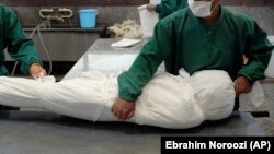 COVID-19 keseliniň plastik gaba örtülen pidasy (illýustrasiýa suraty)