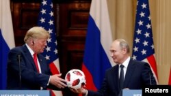 Зустріч президентів Дональда Трампа і Володимира Путіна, Хельсінки, 16 липня 2018 року.