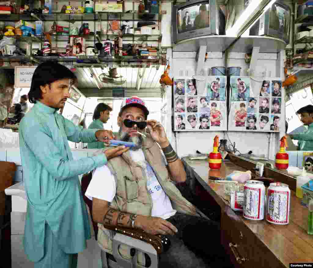 "Just a Trim," a photo in the "Afghan by Blood, Redneck by the Grace of God" photo project, which is a bicultural adventure bringing the Confederate South to Kabul city