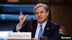 Christopher Wray tijekom svjedočenja pred senatskim odborom, Washington (2. ožujka)