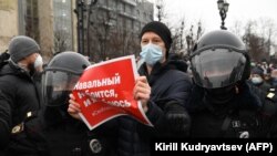 Протести во Русија за поддршка на затворениот опозициски лидер Алексеј Навални