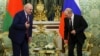 Уладзімір Пуцін і Аляксандар Лукашэнка падчас сустрэчы ў Маскве, 9 кастрычніка 2024 году