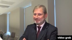 еврокомесарот за проширување Јоханес Хан