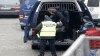 Спроведување на Катица Јанева во суд за почеток на судењето за случајот Рекет