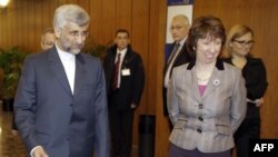 دیدار خانم اشتون و آقای جلیلی، در سال ۲۰۱۰ در سازمان ملل متحد