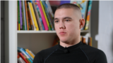 Kyiv. Vladyslav Rudenko from Kherson. The Save Ukraine organization helped him leave the occupied territories. 