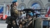 Armenia - Female soldiers take part in a military parade in Yerevan. 