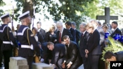 Європейські лідери під час церемонії з нагоди 70-х роковин початку Другої світової війни. Гданськ, 1 вересня.