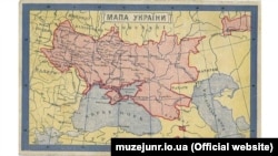 Поштова листівка «Мапа України». Видавництво «Вісті з Запоріжжя». Львів, 1910-і роки