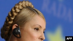 Юлія Тимошенко на прес-конференції в Люксембурзі, червень 2009 року